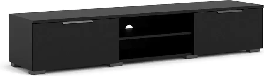 Hioshop Malika TV-meubel met 2 lades en 1 plank matzwart .