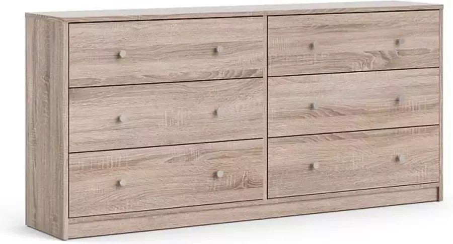 Hioshop Maria kommode breed met 6 lades truffeldecor. - Foto 2