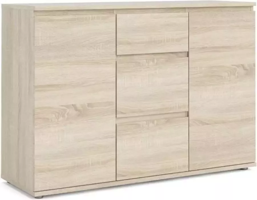 Hioshop Nora dressoir 2 deuren en 3 lades eiken structuur decor. - Foto 1