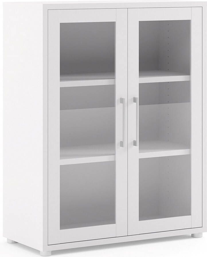 Hioshop Prisme archiefkast 2 glazen deuren wit. - Foto 1