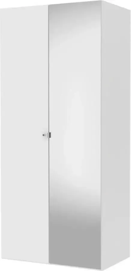Hioshop Saskia kledingkast A 1 spiegeldeur + 1 deur wit. - Foto 1