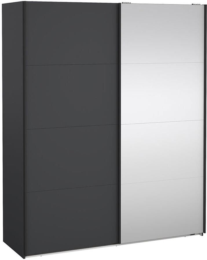 Tvilum Bergamo schuifdeurkast 2 deuren 180x220cm mat grijs