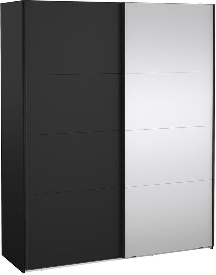 Tvilum Catania schuifdeurkast 2 deuren 180x220cm mat zwart