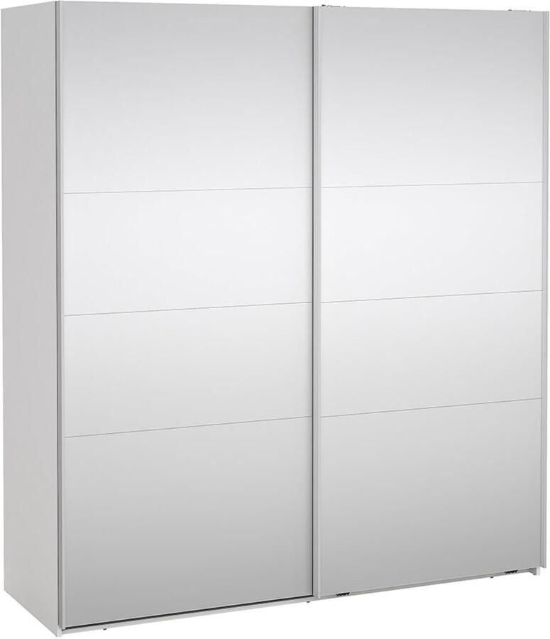 Tvilum Catania schuifdeurkast 2 deuren met spiegel 180x200cm wit