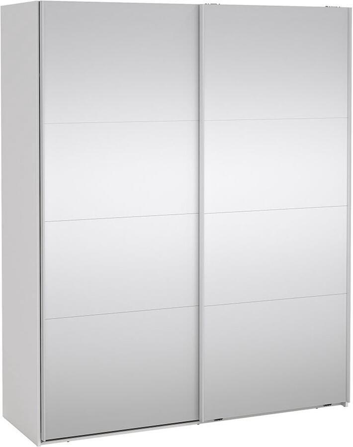 Tvilum Catania schuifdeurkast 2 deuren met spiegel 180x220cm wit