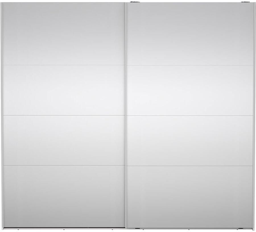 Tvilum Catania schuifdeurkast 2 deuren met spiegel 245x220cm wit