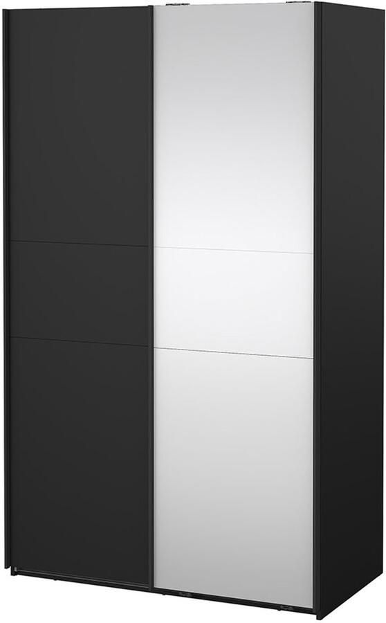 Tvilum Como schuifdeurkast 2 deuren 120x200cm mat zwart