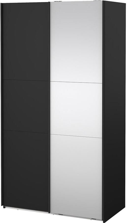 Tvilum Como schuifdeurkast 2 deuren 120x220cm mat zwart