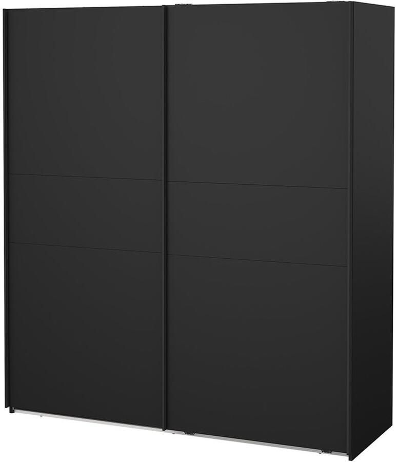 Tvilum Como schuifdeurkast 2 deuren 180x200cm mat zwart - Foto 2