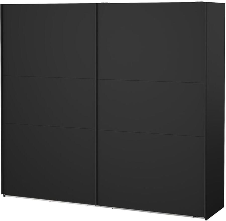 Tvilum Como schuifdeurkast 2 deuren 245x220cm mat zwart