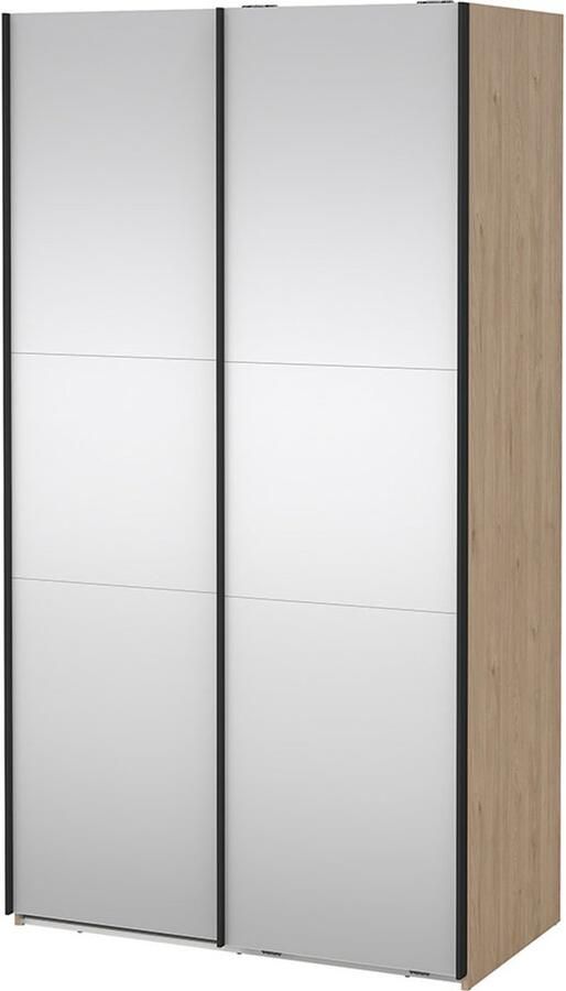 Tvilum Como schuifdeurkast 2 deuren met spiegel 120x220cm eikdecor