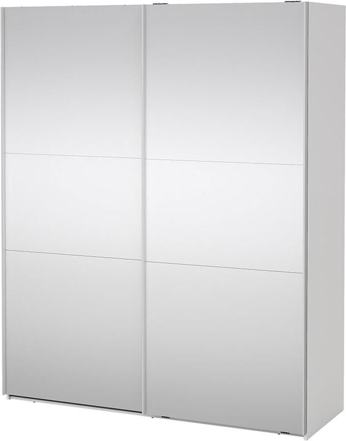 Tvilum Como schuifdeurkast 2 deuren met spiegel 180x220cm wit