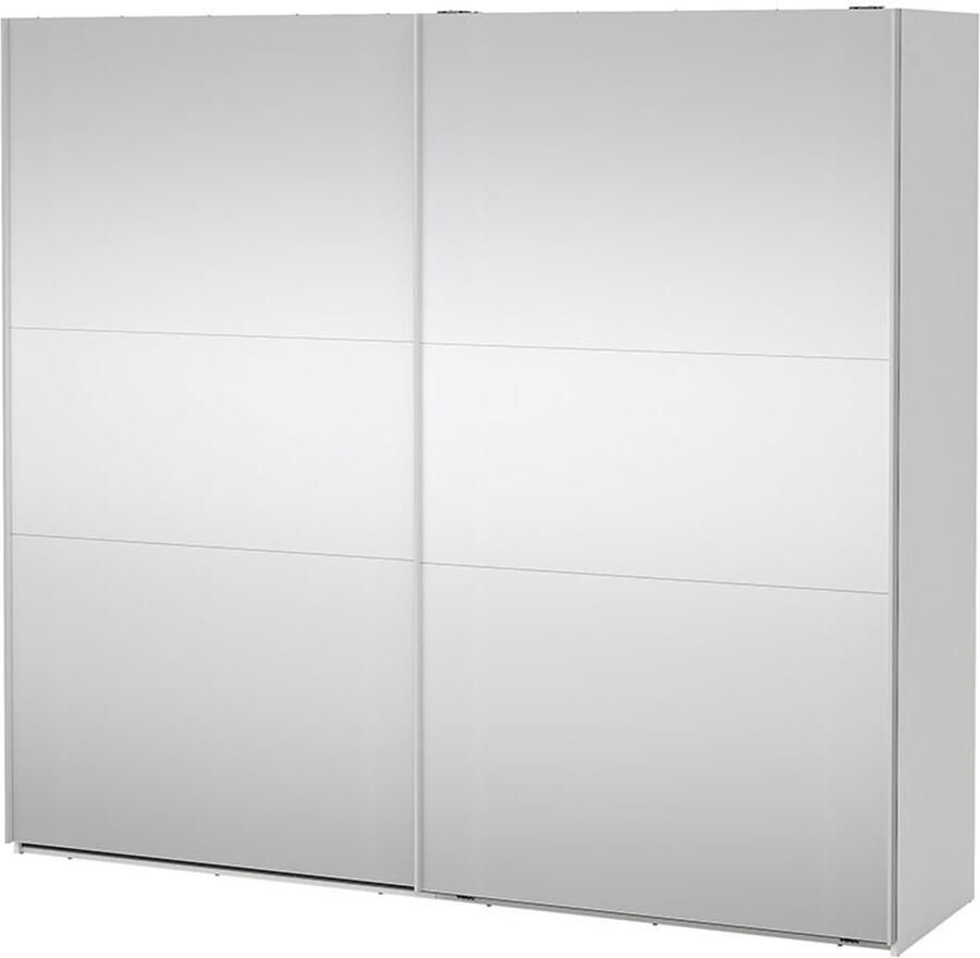 Tvilum Como schuifdeurkast 2 deuren met spiegel 245x220cm wit