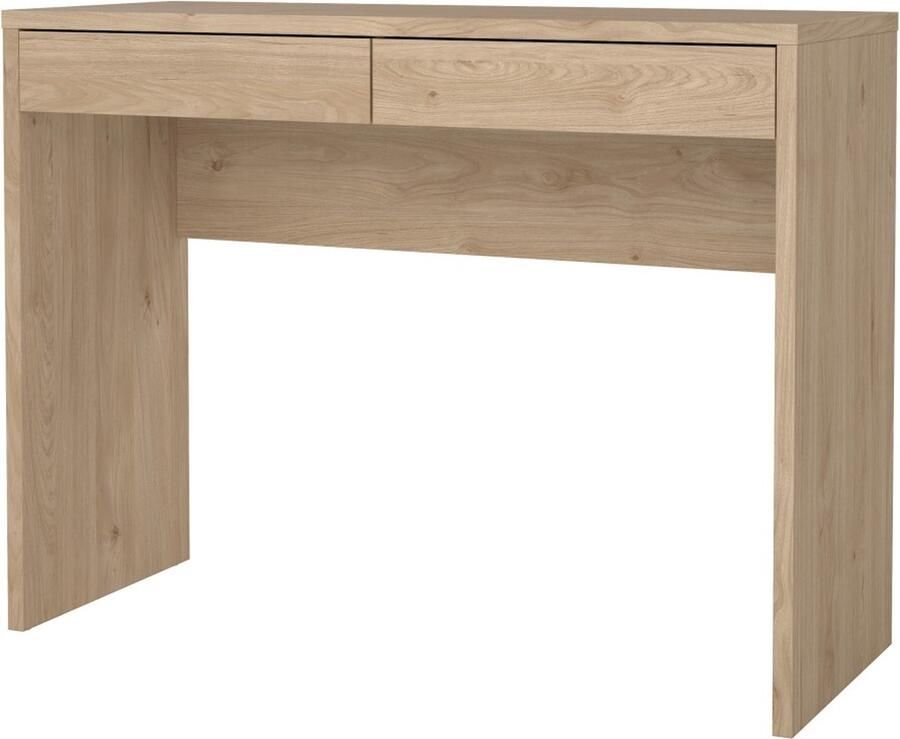 Hioshop FunctionPlus bureau met wandkast 2 laden okkernoot decor.