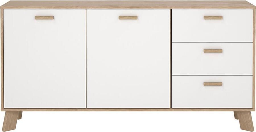 Tvilum Ikast dressoir 2 deuren 3 lades eiken decor wit