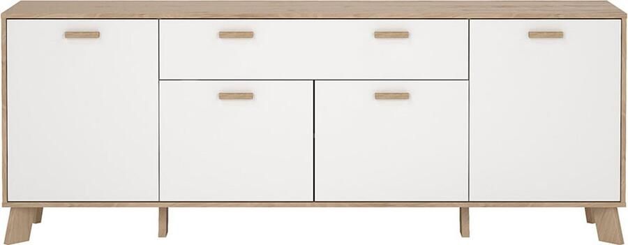Tvilum Ikast dressoir 4 deuren 1 lade eiken decor wit