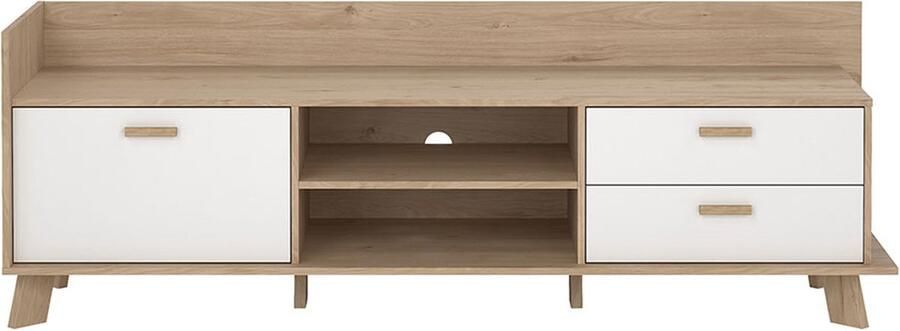 Tvilum Ikast TV-meubel 1 deur 2 lades 2 planken eiken decor wit