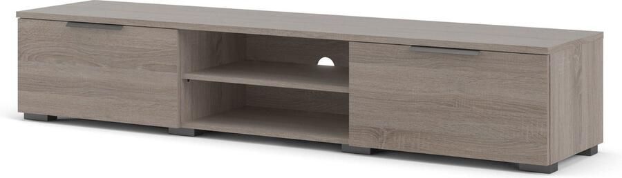 Hioshop Malika TV-meubel 2 laden en 1 plank truffeldecor.
