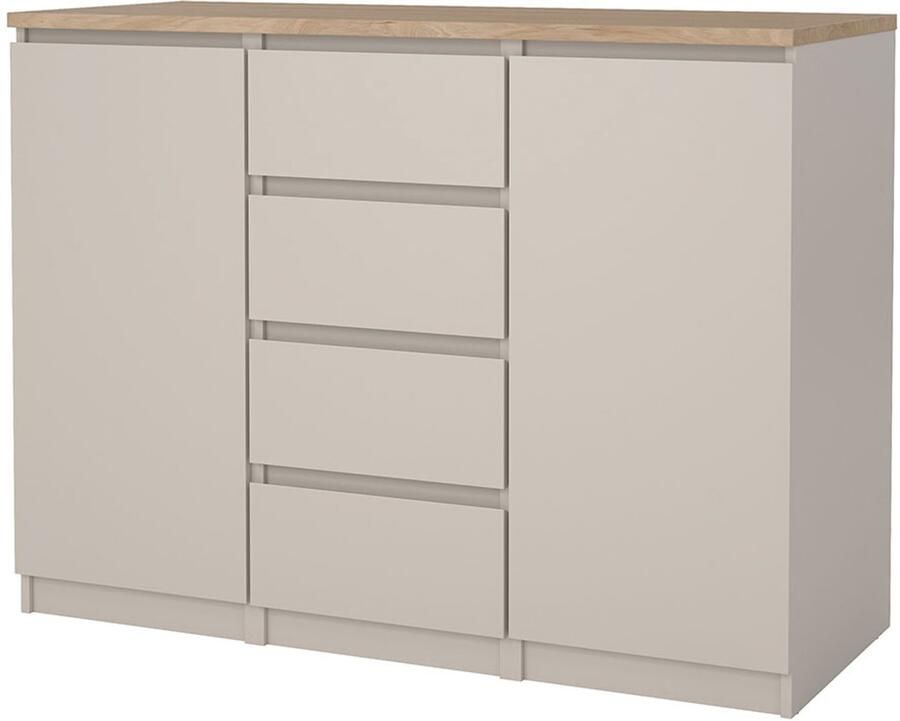 Tvilum Naia dressoir 2 deuren 4 lades eikdecor