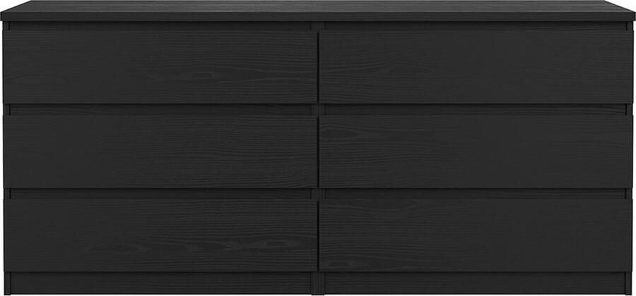 Tvilum Naia kommode 6 lades zwarte structuur