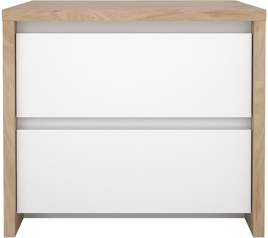 Tvilum Next nachtkastje 2 lades hoogglans wit