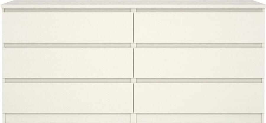 Tvilum Noulan commode 6 lades witte essenhout decor