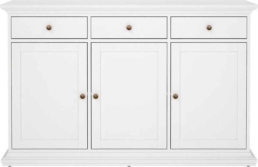 Tvilum Venetië Dressoir 3 deurtjes 3 lades Wit - Foto 2