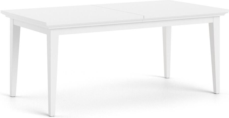 Hioshop Venedig eetkamertafel 95 x 180 cm wit.