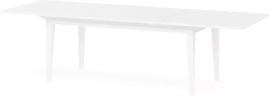 Hioshop Venedig eetkamertafel incl. 2 extra panelen wit.