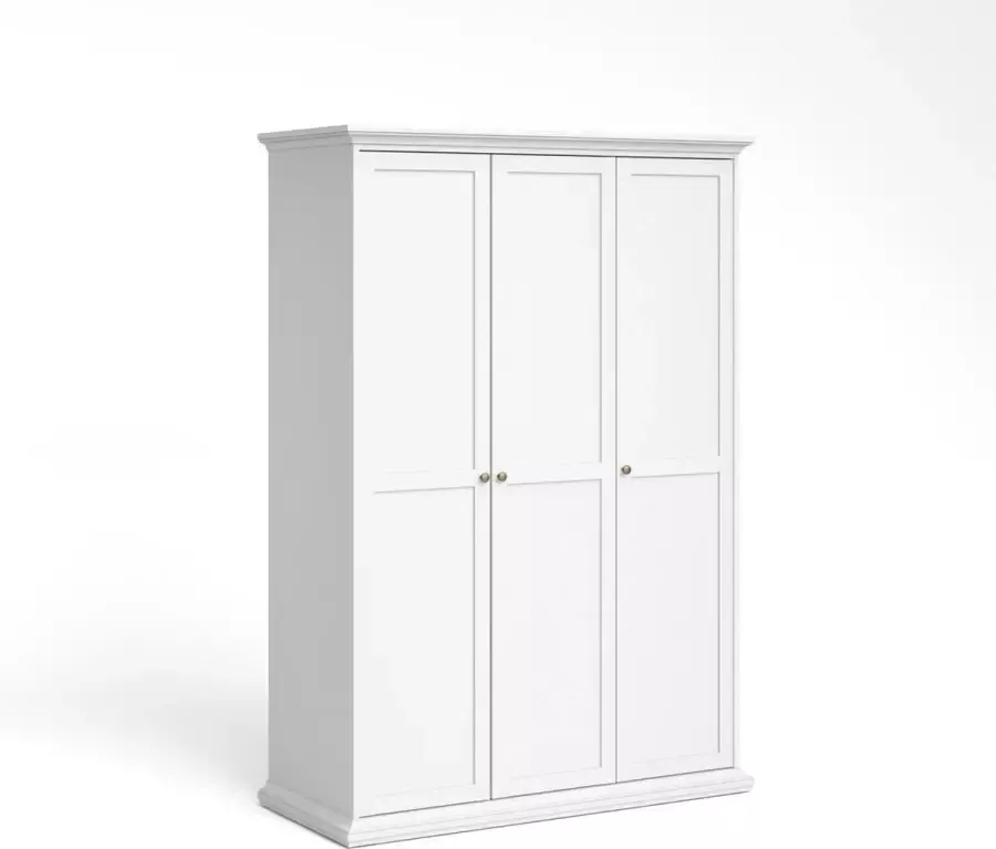 Hioshop Venedig kledingkast 3 deuren B140 cm wit. - Foto 2