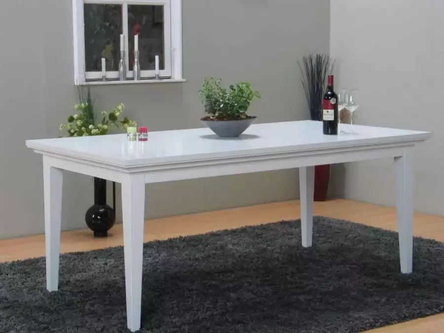 Hioshop Tafel Venetië eetkamertafel wit 180-276 cm. - Foto 2
