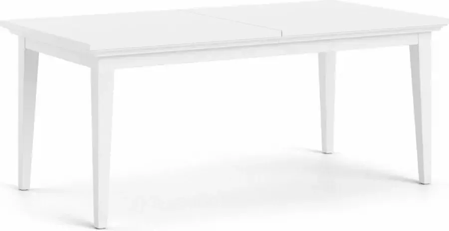 Hioshop Tafel Venetië eetkamertafel wit 180-276 cm.