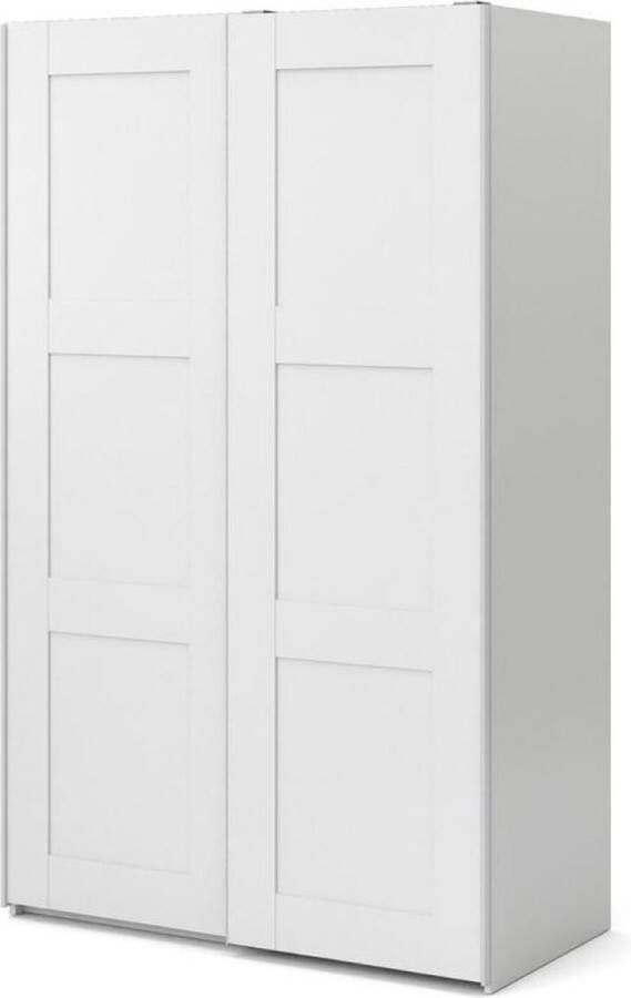 Hioshop Veto kledingkast A 2 deurs H200 cm x B122 cm wit.