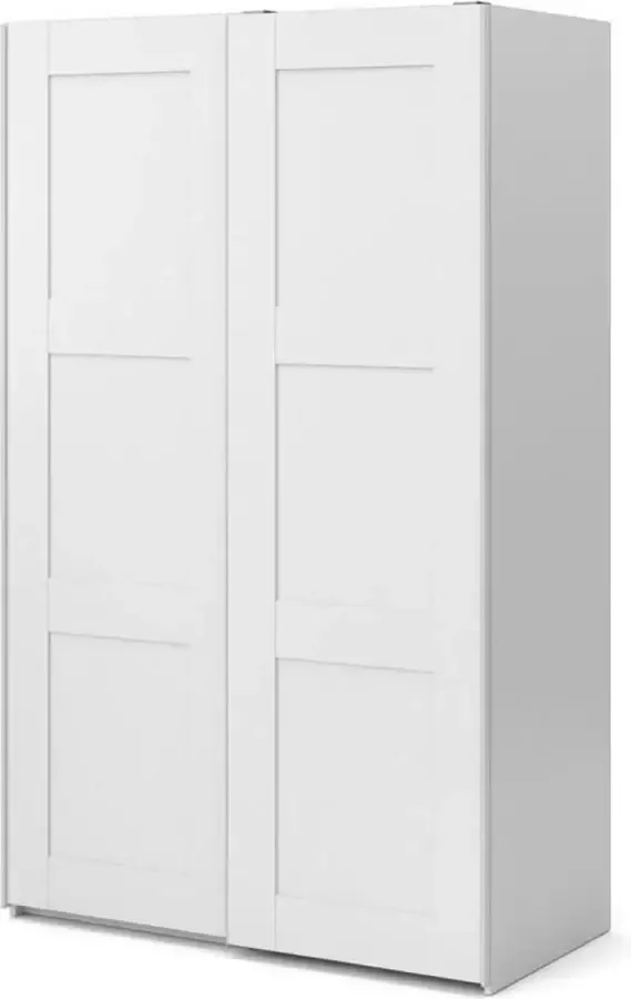 Hioshop Veto kledingkast A 2 deurs H200 cm x B122 cm wit.