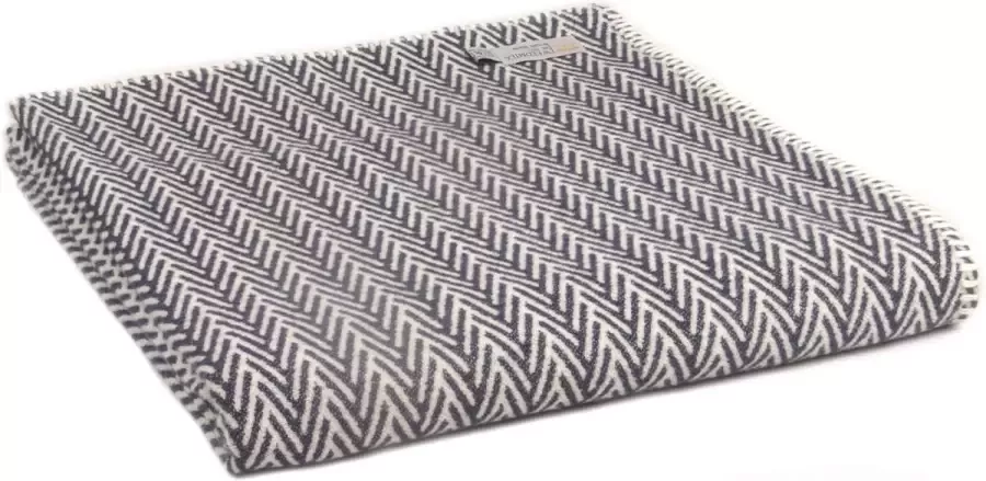 Tweedmill Textiles Tweedmill Plaid 100% Katoen Visgraat Blauw 140 x 160cm Dekentje voor op de bank