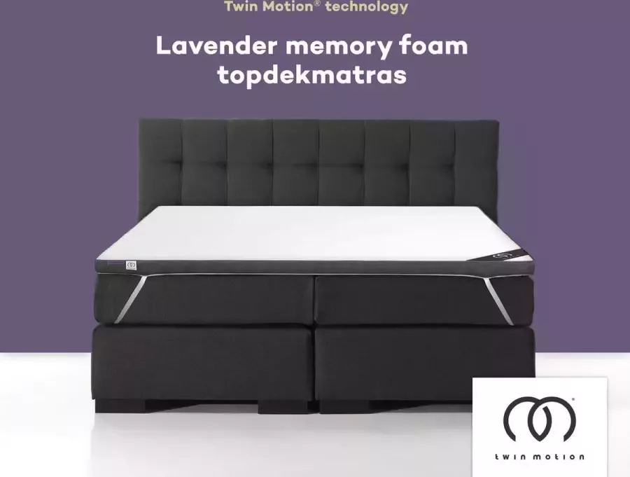 Twin Motion Topdekmatras met Lavender Mermory Foam – Traagschuim & Koudschuim Topper 140x200 - Foto 2