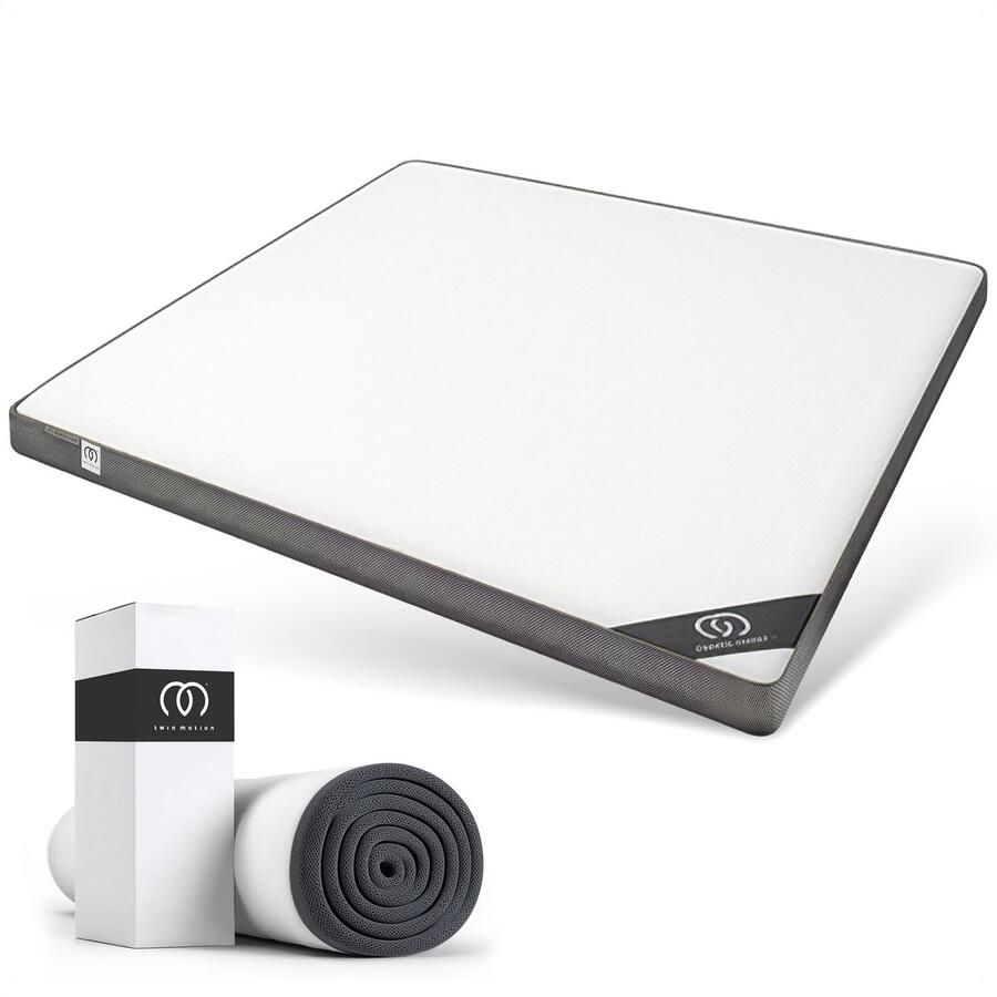 Twin Motion Sleeptime Twin Motion Topper 140x200 cm Topdekmatras Matrastopper Hyrbrid Gel Traagschuim Medium Hardheid 8 cm Dik - Foto 2