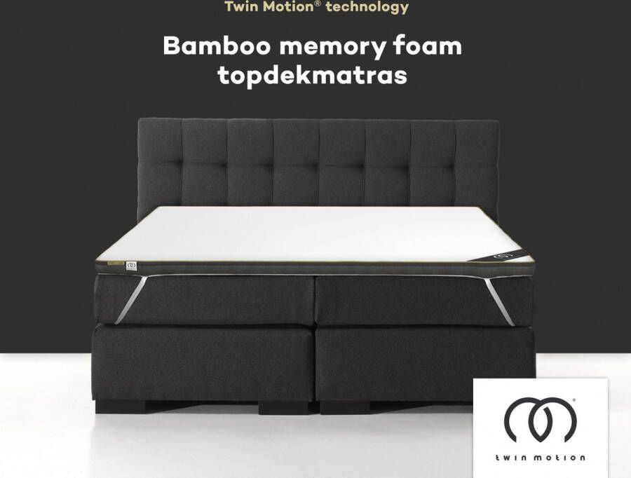 Twin Motion Topdekmatras met Bamboo Mermory Foam – Traagschuim & Koudschuim Topper 140x200