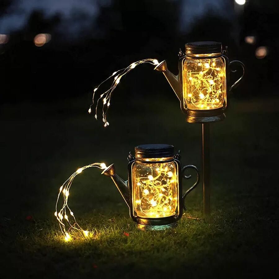 Twinklingplanet Gieter Met Led Zonneenergie Draadloos Decoratie Tuinlamp Lampjes Kerstverlichting Buiten- Decoratie Tafellampen