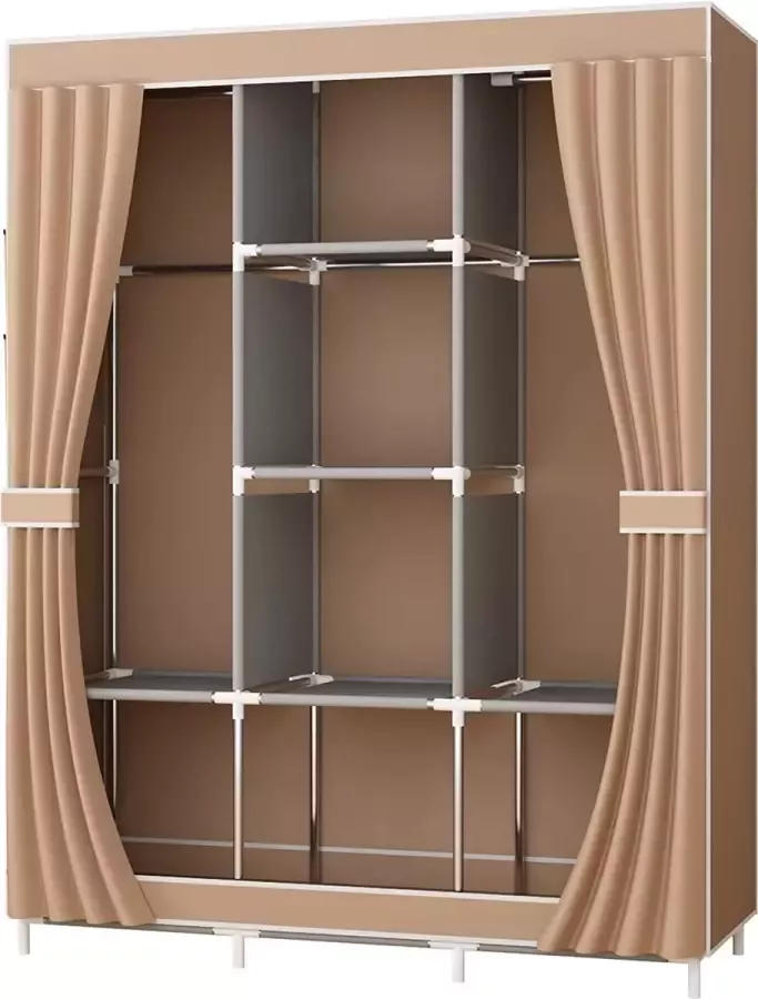 ‎UDEAR ZHUJIA Eenvoudige kledingkast van stof opbouwbaar voor slaapkamer - Foto 3