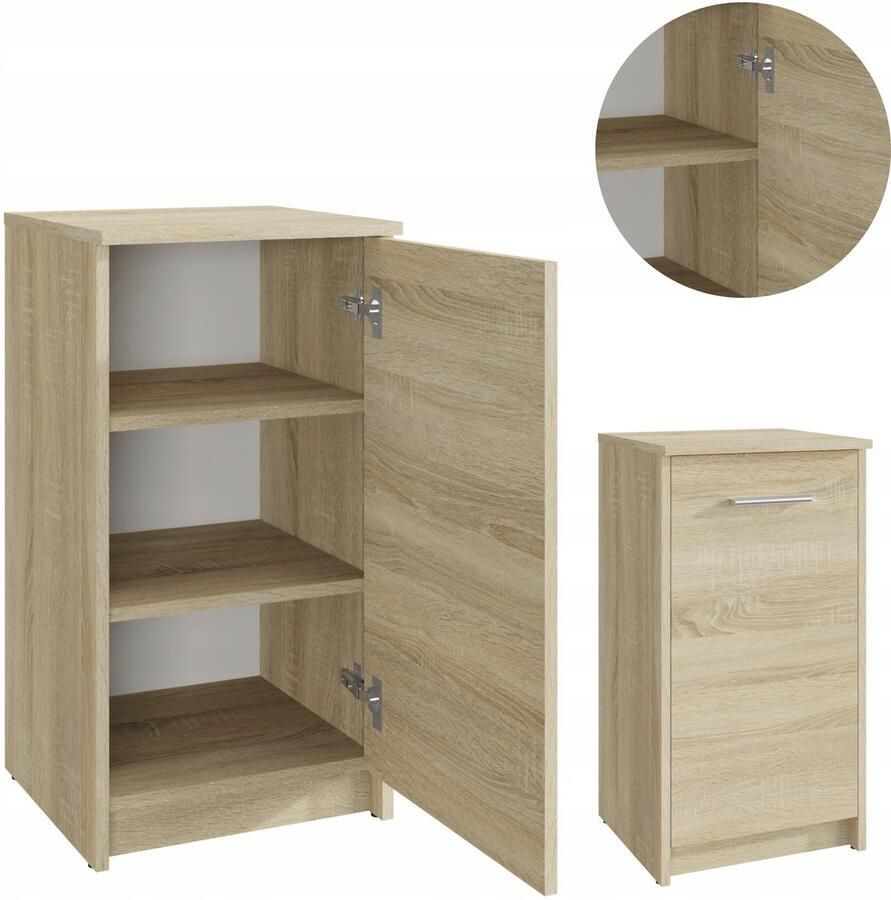 Ufc Boekenkast BODO 1D eiken SONOMA 40cm