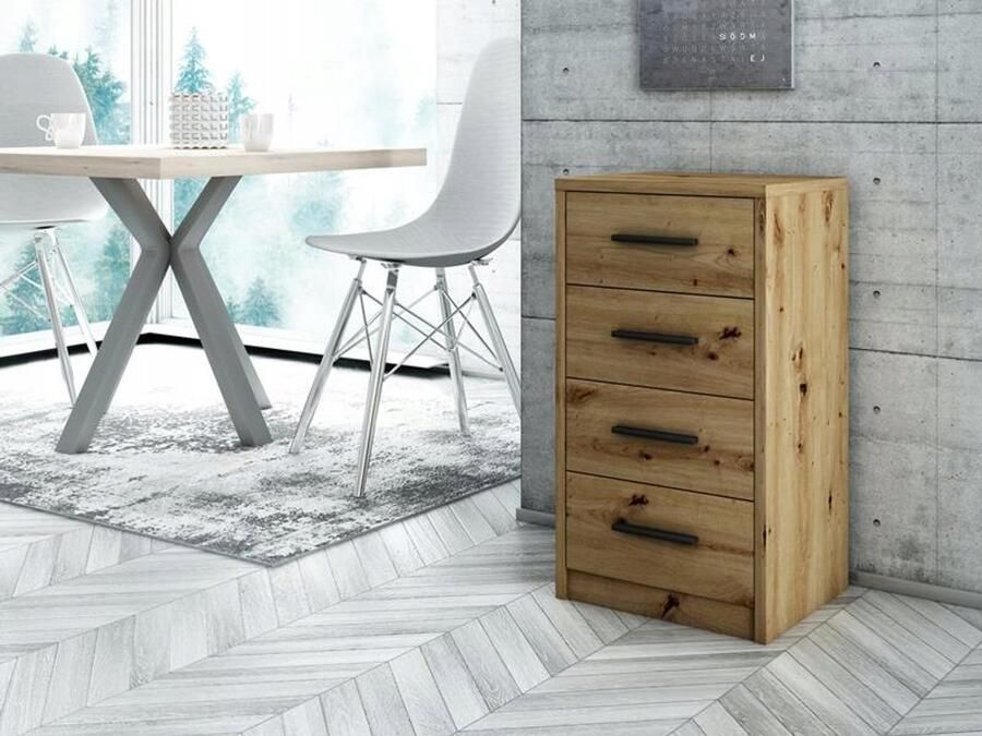 Ufc Boekenkast BODO 4S eiken ARTISAN 40cm