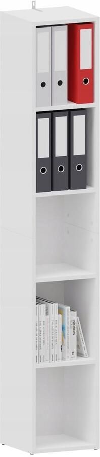 Ufc Open kantoor boekenkast BODO DUAL R30O WIT voor boeken ordners