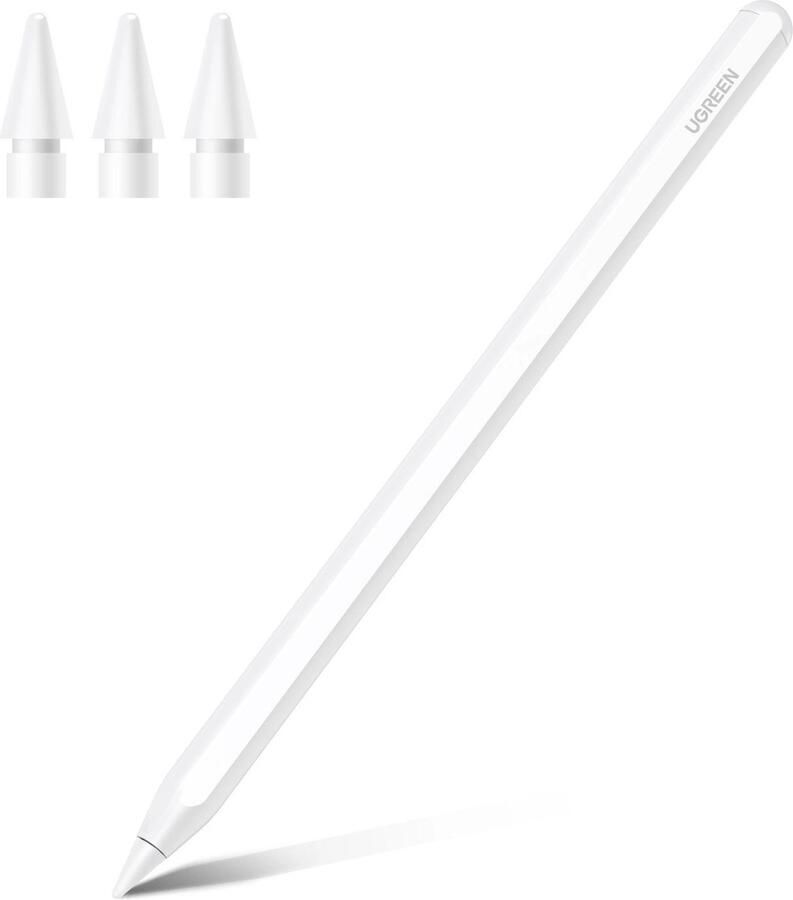 Ugreen LP653 stylus met draadloos opladen voor iPad tablets wit