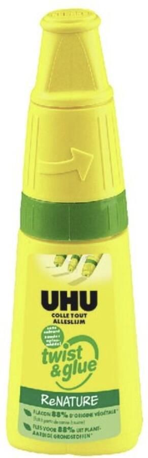 UHU collage 3 en 1- 3 verschillende standen precies fijn en groot. Natuurlijke ingrediënten fles 88% plantaardig