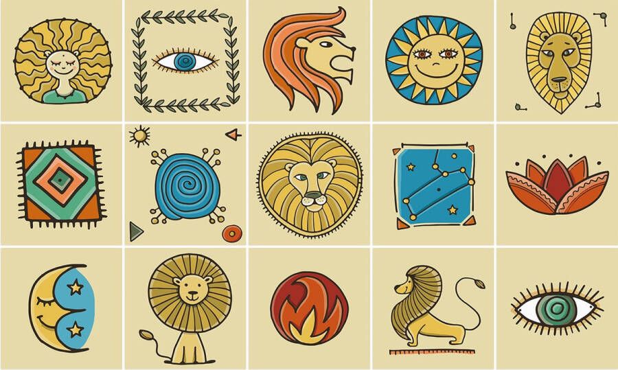 Ulticool Plaktegels Zelfklevende Tegels 15x15 cm Decoratie Sticker Tegels Egypte Oudheid Mythologie Meubelfolie 15 stuks Folie Keukenkast Tegelstickers Meubel Stickers Decoratiefolie Badkamer Keuken
