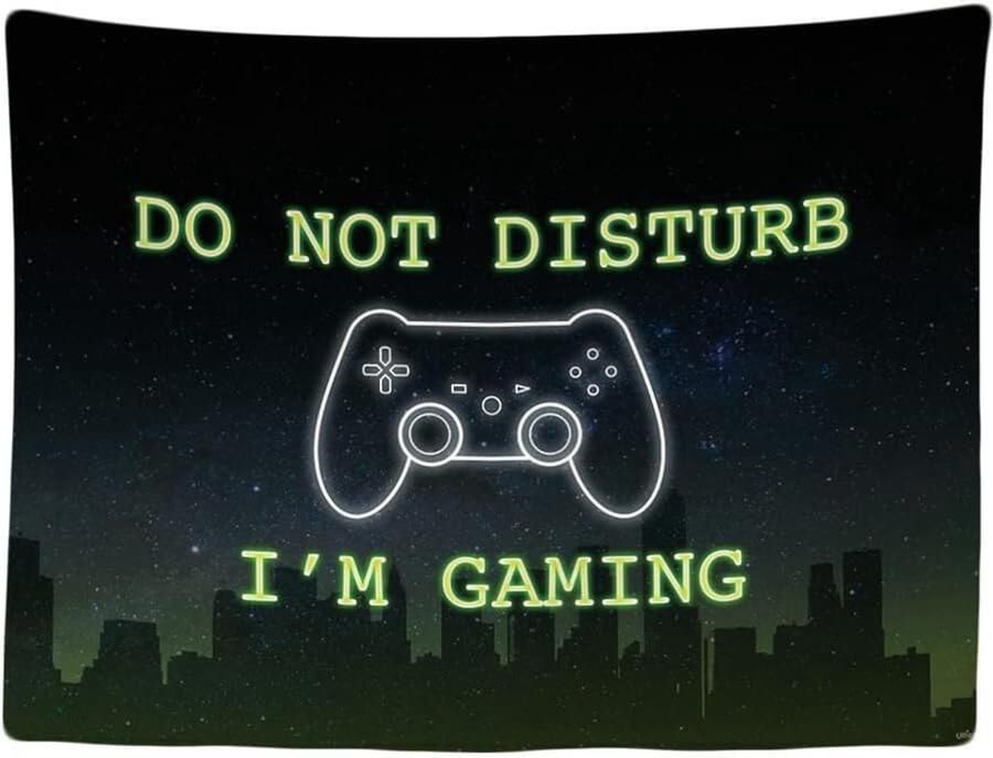 Ulticool Wandkleed 200x150 cm Controller Gaming Accesoires voor Setup Kamer voor Binnen Wandtapijt Wanddoek Stof Poster Backdrop Frame Decoratie Woonkamer Houder ps5 Game Lamp Cadeau Mannen Puber Tiener Jongen 11 Jaar 13 Jaar 14 Jaar Gadgets