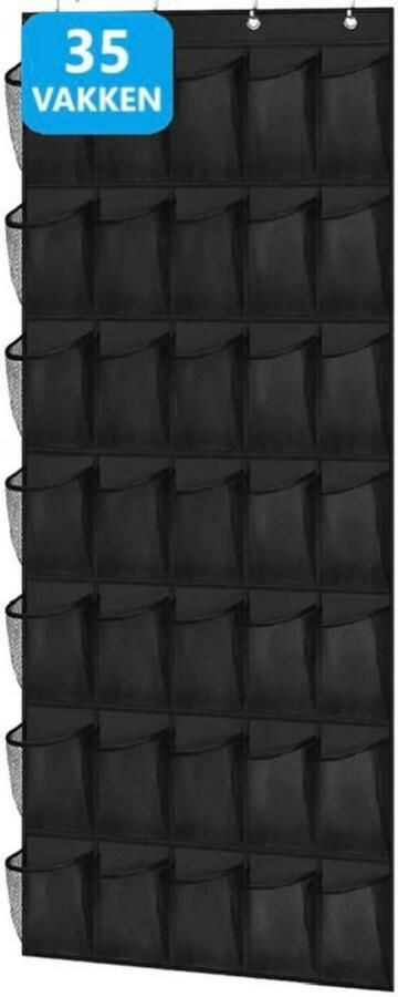 Ultiluxe XXL Schoenenkast hangend 172 x 67 cm Zwart 35 vakken Schoenen opberger voor aan de deur Opbergsysteem Hangsysteem voor schoenen Kledingkast organizer Hangende opberger Schoenenzak Schoenenhouder