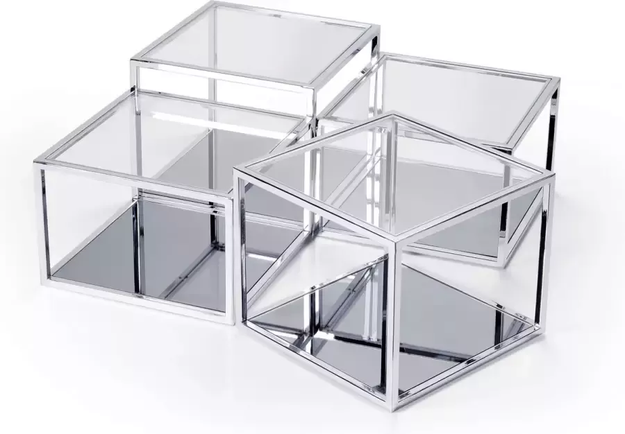 Ultra Luxury Living AFZELIA Salontafel Transparant Glas