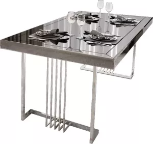 Ultra Luxury Living MAXIMUS Eettafel Zilver 200cm